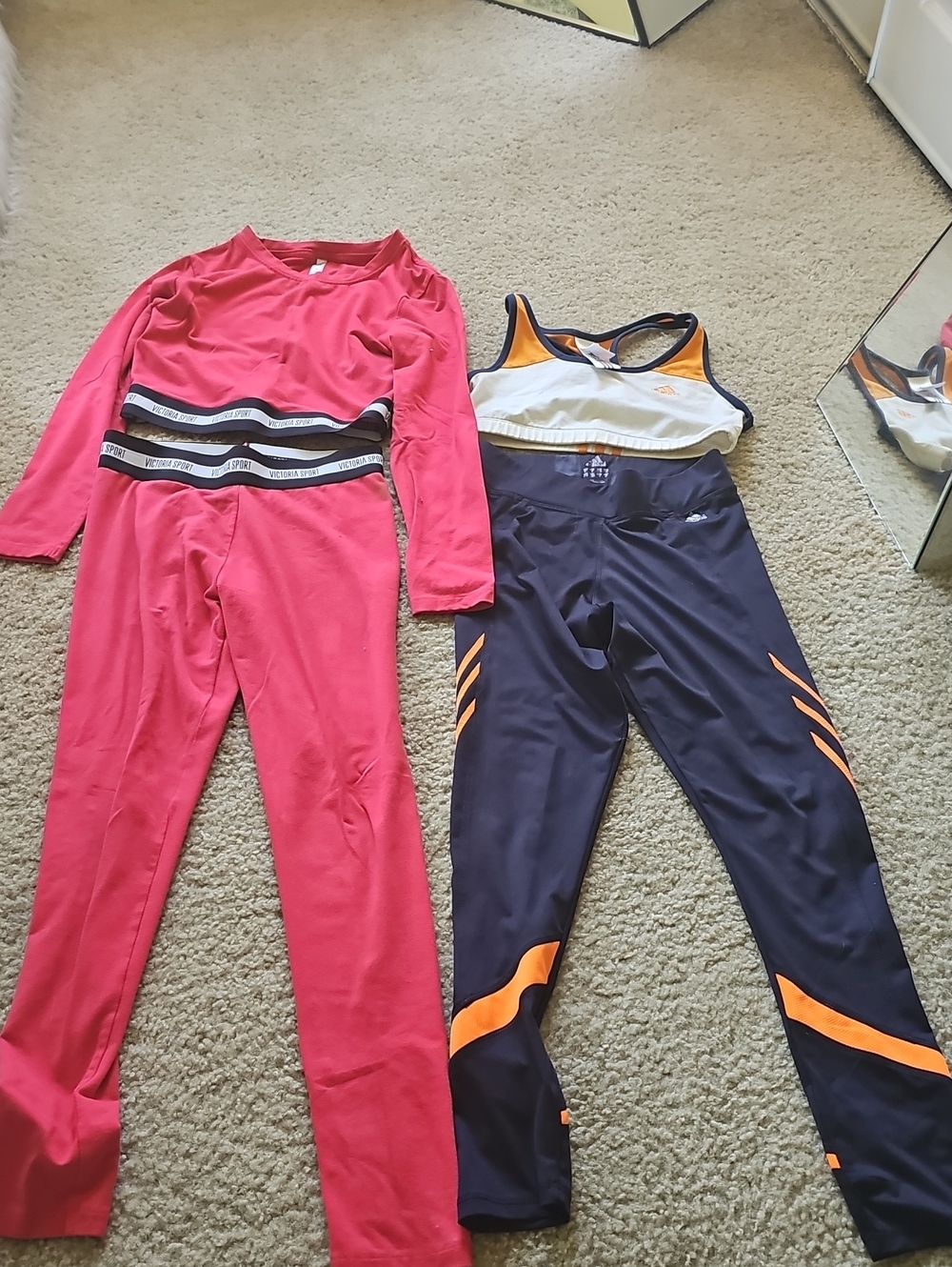NWOT - VS & ADIDAS TWO PIECE MATCHING ACTIVE SETS.